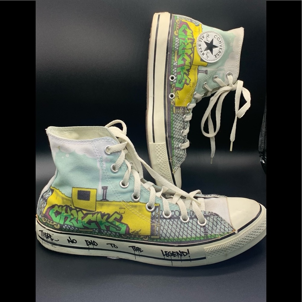 Converse Graffiti High Top Train Print